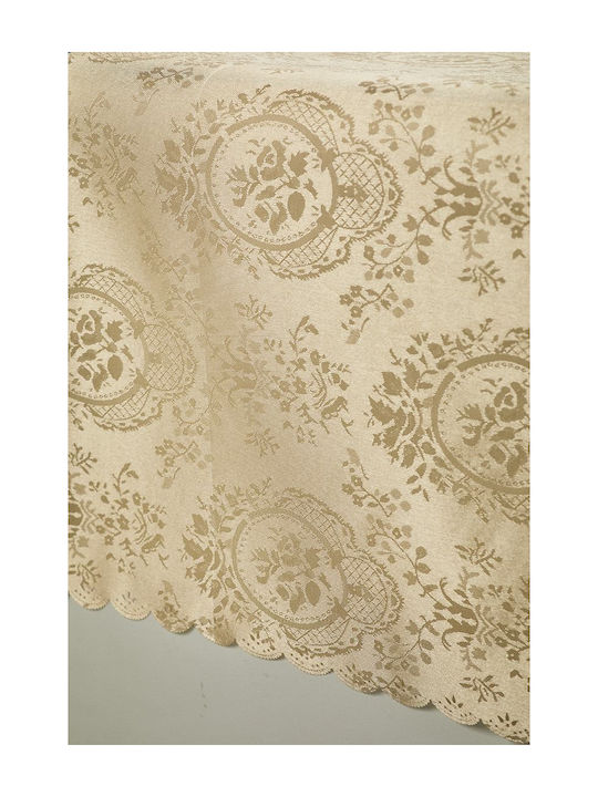 Whitegg Τραπεζομάντηλο Αλέκιαστο Z158 Beige White Egg 140x180εκ.
