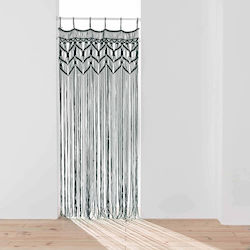 PanOikos Κουρτίνα Πόρτας από Ύφασμα Μαύρη 90x200cm 90-02008