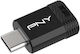 PNY 64GB USB 2.0 Stick with connection USB-C Black