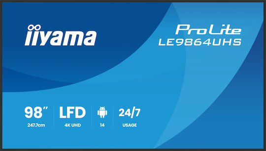 Iiyama LE9864UHS-B1AG Public Display LCD VA 4K UHD 98"