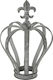 Metallische Krone Grau 11x16cm