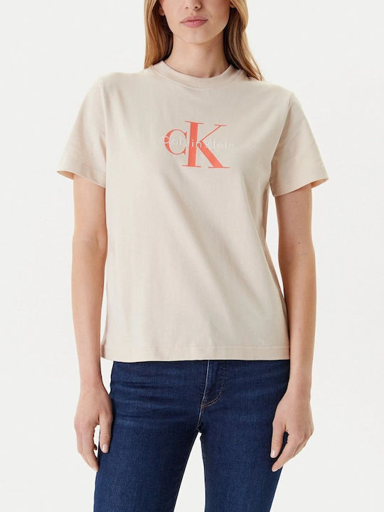 Calvin Klein Women's Beige T-shirt