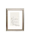 Wooden Wall Photo Frame 60x80 Silver Shade Visible Aging Signs Crackle Technique Plexiglass K4023/2