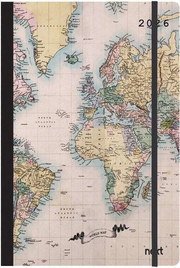 Next Ημερολόγιο 2026 Trends World Map Ii Ημερήσιο Flexi Λάστιχο 12x17εκ
