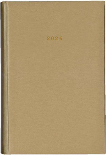 Next Diary 2026 Metallic Daily Bound Gold 14x21cm