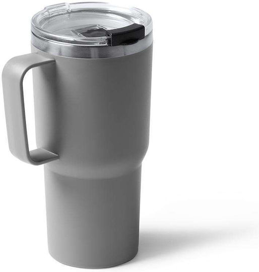Next Ποτήρι Θερμός Ανοξείδωτο 600ml Γκρι