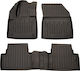 Race Axion Set of Front and Rear Mats 4pcs Tray Type for Citroen C5 Aircross 2018 Black