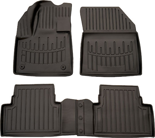 Race Axion Set of Front and Rear Mats 4pcs Tray Type for Citroen C5 Aircross 2018 Black