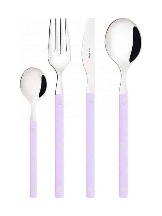 Casa Bugatti Set de Tacâmuri Inoxidabil Violet 24buc