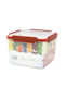 Viomes Microwave Plastic Lunch Box Burgundy 17.5x17.5cm