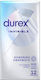 Durex Προφυλακτικά Invisible 12τμχ 56mm Λεπτά γ...