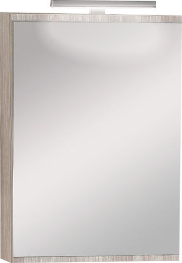 Pro Bagno Καθρέπτης Μπάνιου Led από Μοριοσανίδα με Ντουλάπι 40x70cm Μπεζ