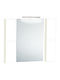 Pro Bagno Badezimmerspiegel LED aus Spanplatte mit Schrank 100x90cm Weiß