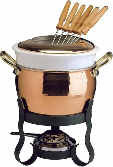 Ruffoni Electric Porcelain Fondue Pot Gray 13x16cm
