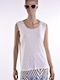Women's Blouse Sleeveless Ecru