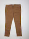Pantaloni Chino Elastic cu Croială Slim Coffee Open