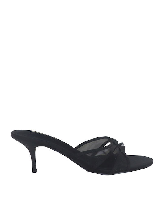 Mules with High Heel in Black Color