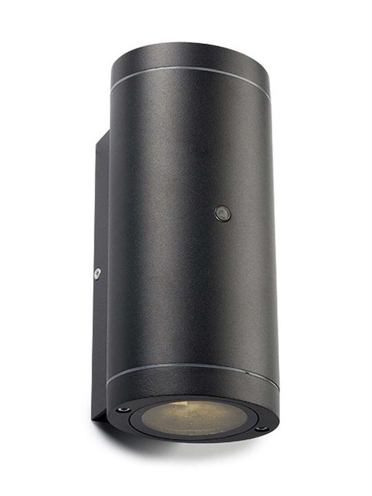 123led Επιτοίχιο Εξωτερικό Φωτιστικό GU10 IP44 Διπλής Δέσμης 9.2x20x10.5εκ.