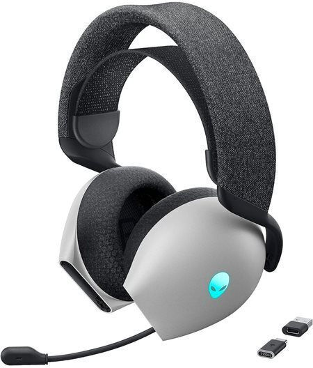 Dell Tri-Mode AW725H Wireless Over Ear Gaming Headset with Connection Bluetooth Lunar Light