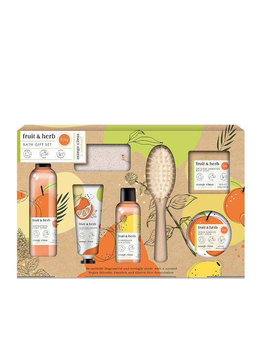 Foxy Orange Citrus Fruit & Herb Σετ Περιποίησης για Καθαρισμό Σώματος 7τμχ