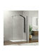 Karag Walkin 1 Shower Screen for Shower with Sliding Door 60x200cm Clear Glass Black Matt