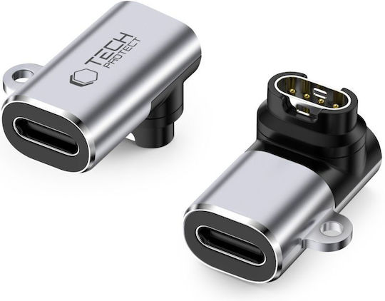 Tech-protect Ultraboost Adapter Typ-c Für Garmin-Uhr Grau