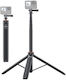 Puluz Action Camera 1.4 Meter Selfie Stick Tripod Live Streaming Base Video Recording Black