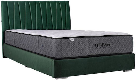 Lunastore Bett Übergröße Mit Stoff bezogen Green Stauraum für Matratze 160x200cm