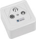 Cabletech Rtv-sat Socket Gni0508 White