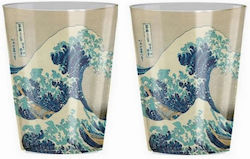 Hokusai Enesco Great Wave Kanagawa Σετ Σφηνάκια