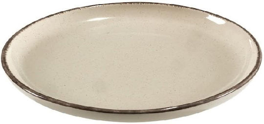 Espiel Cream Πιάτο Ρηχό Κεραμικό Μπεζ με Διάμετρο 27cm