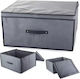 Verk Group Fabric Storage Box for Clothes Shoes in Grey Color 60x45x30cm