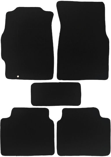 Set of Front and Rear Mats 5pcs for Honda Civic 1995-2001 Black