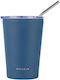 Homely Thermosflasche Tasse 400ml Indigo Blau