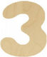 Wooden Numbers 7cm 3