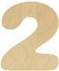Holzhandwerksdekoration Zahlen 7cm 2