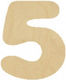 Wooden Numbers 4cm
