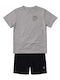 Kids Set with Shorts Summer 2 Pieces Grey Black-Grey