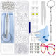 Complete Glasses Repair Set 126 Transparent Pieces Case Aria Trade