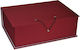 Next Hard File Box Fabrics Burgundy H33x24x11cm
