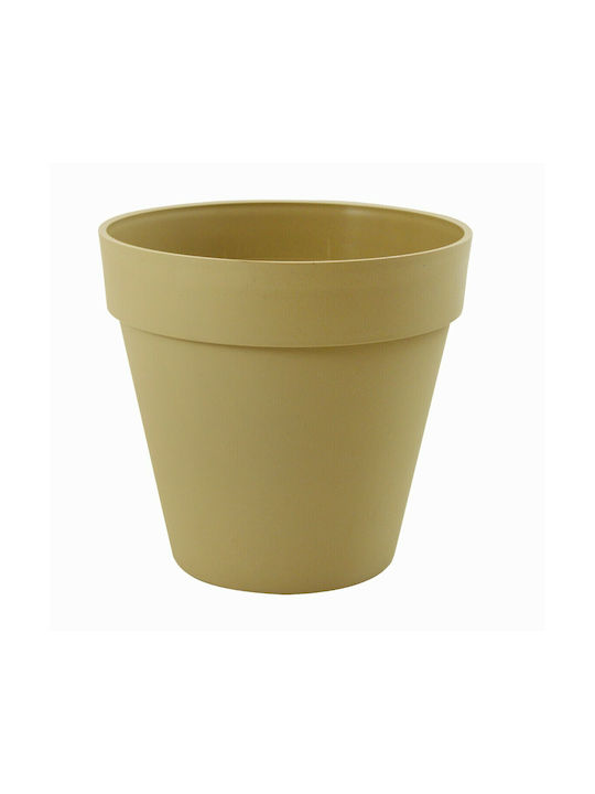Sic Plast Deco Γλάστρα Μπεζ 22x22x21εκ.