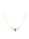 Art d or Gold 9K Necklace with Green Zircon