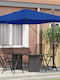 Hängender Quadratischer Aluminium-Garten- und Terrassen-Sonnenschirm Hellblau 2,5x2,5xH2,6m