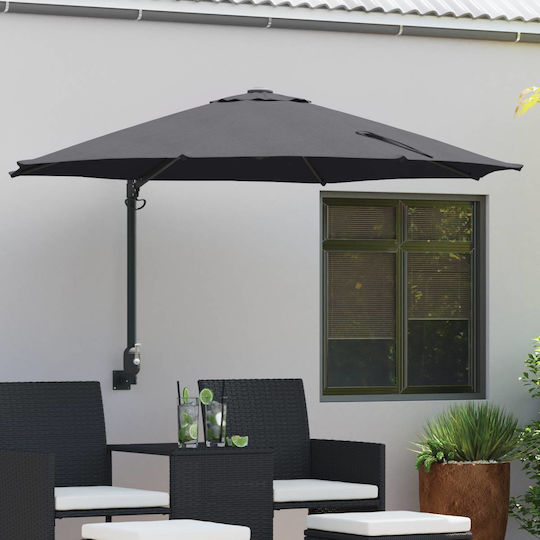 Wandmontierter Aluminium-Garten- und Terrassen-Sonnenschirm