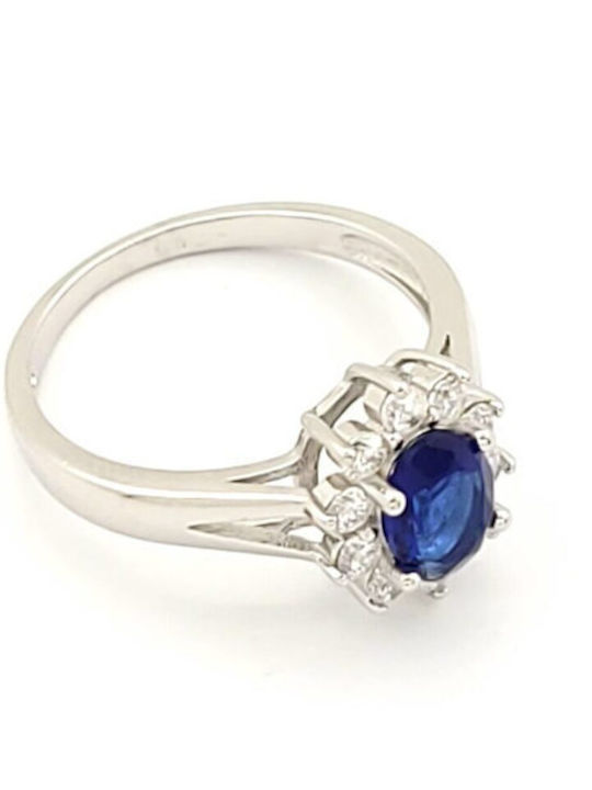 Ring with Zircon made of Silver