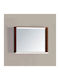 Pro Bagno Bathroom Mirror Led made of Particle Board 100x80cm Brown