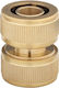 Quick Hose Connector Hydrostab Hydro-fix Double 19 mm Brass