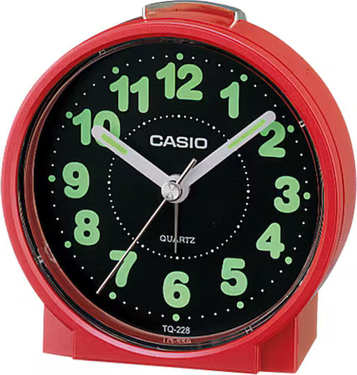 Casio Επιτραπέζιο Ρολόι με Δείκτες Κόκκινο TQ-228-4EF