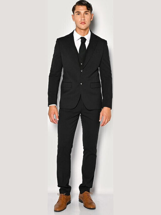 Men's Summer Suit Slim Fit Black