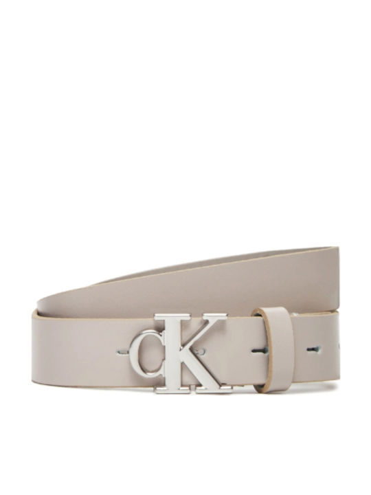 Calvin Klein Leather Women's Belt Beige